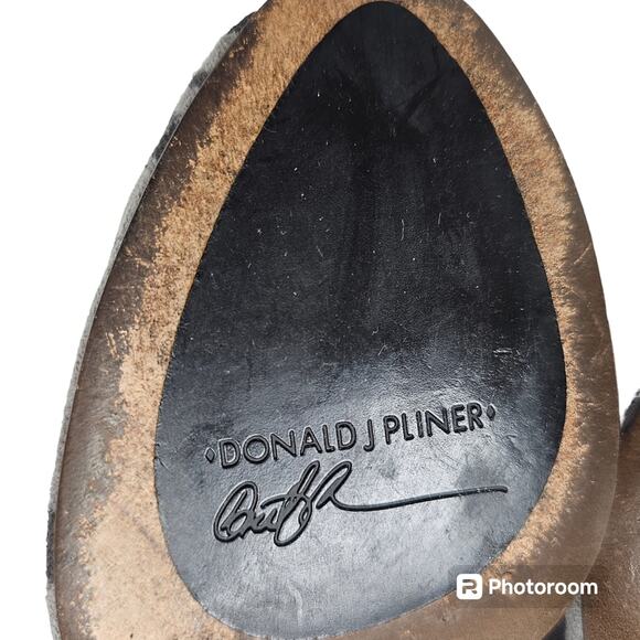 Donald J. Pliner "Fatima" Zebra Print Heels with Peep Toe Gray/Black Size 8.5 M - Picture 13 of 13